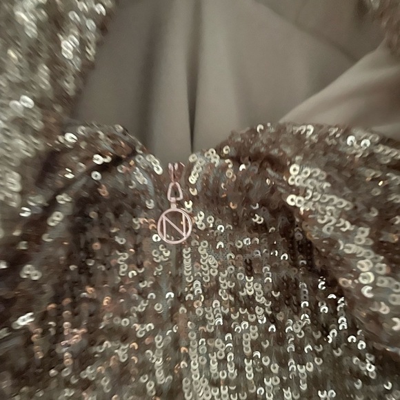 Nookie Veda Sequin Mini Dress Caramel - Picture 12 of 16